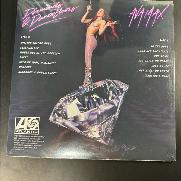 Ava Max - Diamonds & Dancefloors (Exclusive Black Ice Vinyl) Sealed - Picture 2 of 2